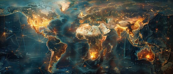 World Map Showing Locations of Global Diplomatic Missions