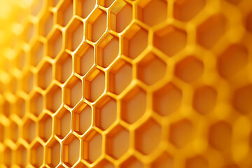  A detailed background of honeycombs, showcasing the intricate hexagonal pattern crafted by bees