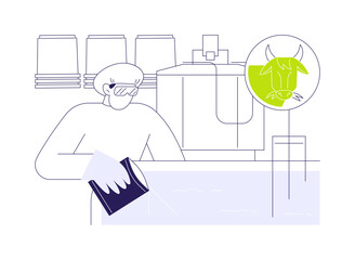 Milk inoculation abstract concept vector illustration.