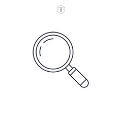 Magnifying Glass, search icon symbol vector illustration isolated on white background