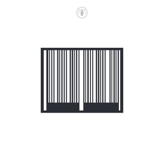 Barcode icon symbol vector illustration isolated on white background