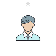 User Profile icon symbol vector illustration isolated on white background