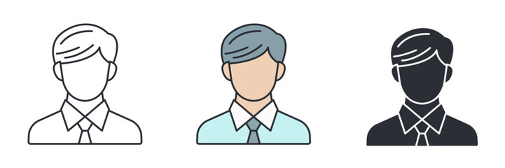 User Profile icon symbol vector illustration isolated on white background