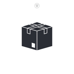 Box icon symbol vector illustration isolated on white background