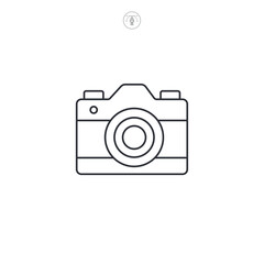 Camera icon symbol vector illustration isolated on white background