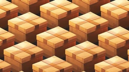 Shipping boxes, cardboard boxes, transportation and logistics concept. Business background. Vector illustration.