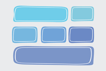 Blue doodle tittle frame