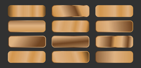 Gradients bronze metallic set Vector