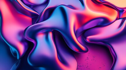 Obraz premium Abstract fluid shapes in vibrant colors, organic shapes, dynamic and modern.