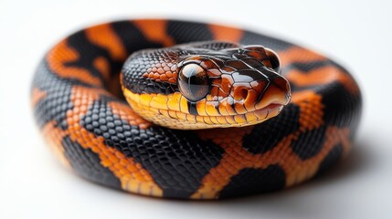 Obraz premium Cartoon snake on a white background