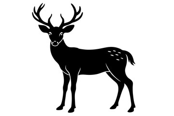 A Deer Silhouette Vector Illustration