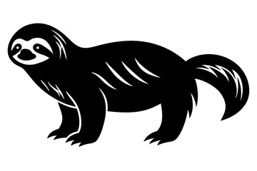 A Sloth Silhouette Vector Illustration