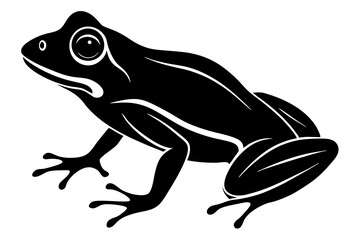 A Frog Silhouette Vector Illustration