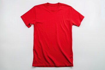 Red T shirt for men with white background