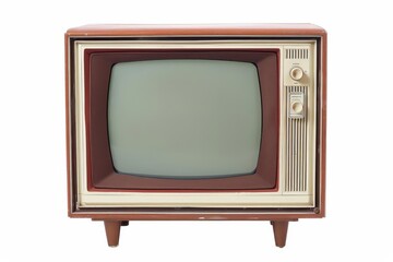 Retro TV on white background