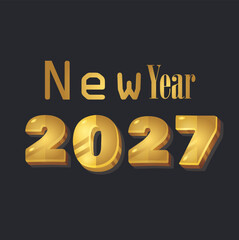 new year 2027 gold color