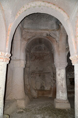 Fototapeta premium Located in Kayseri, Turkey, Soganli Valley is famous for its rock churches. Tokali, Secret, Domed, Karabas, Tahtali Churches are the most well-known ones.