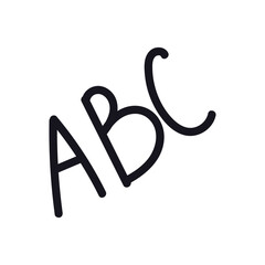 Cute doodle clipart with lettering of physical, mathematical formulas. Concept of back to school. Hand drawn outline clipart isolated on white.