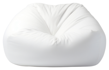 PNG Comfortable white bean bag chair