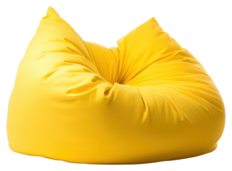 PNG Bright yellow bean bag chair