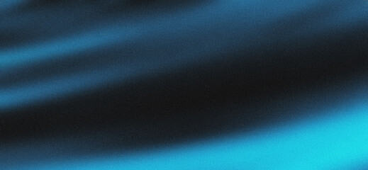 Fototapeta premium Blurred background of black blue waves with grainy texture