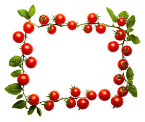 PNG Cherry tomato border vegetable plant food.