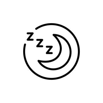 recommend clip art: Moon outline logo. Vector symbol drawing moon icon concept for your logo web mobile app UI design.