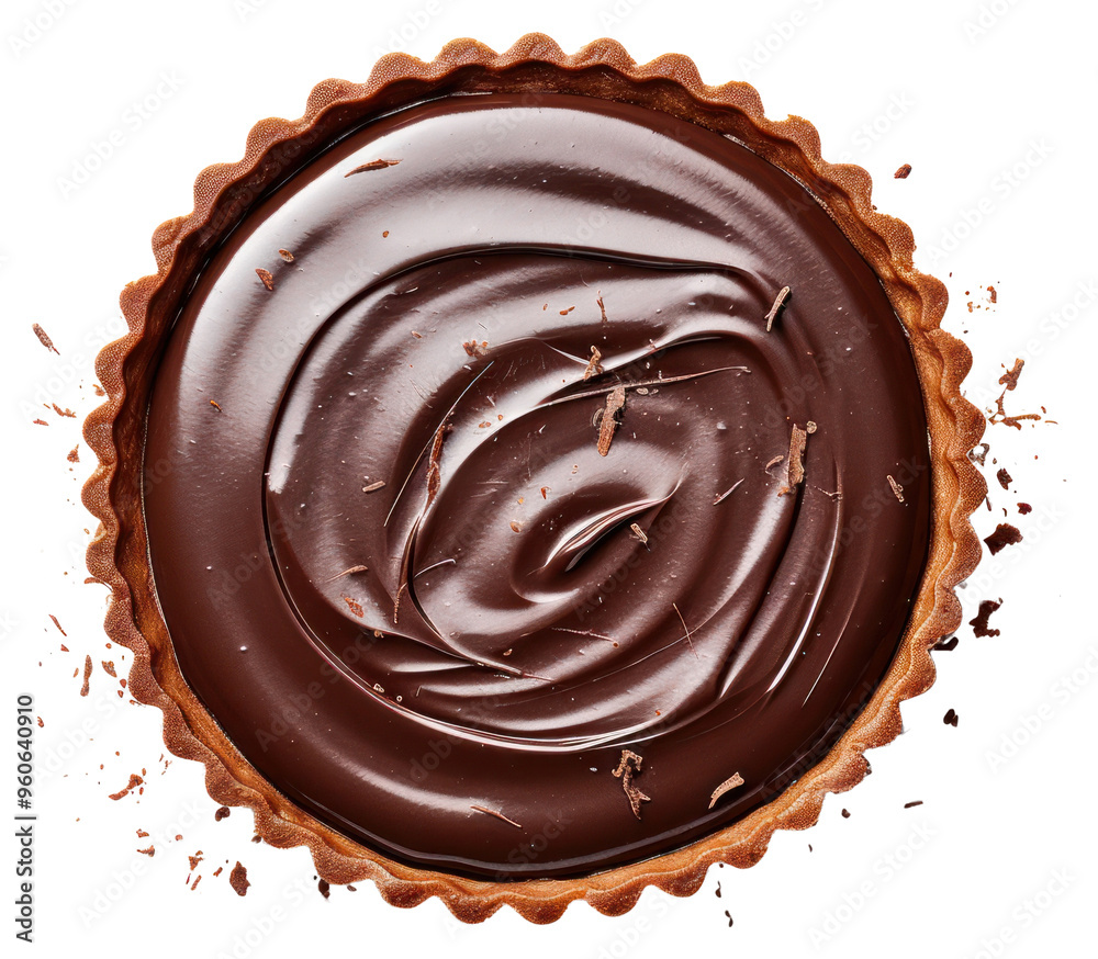 Wall mural PNG Chocolate tart dessert cupcake food.