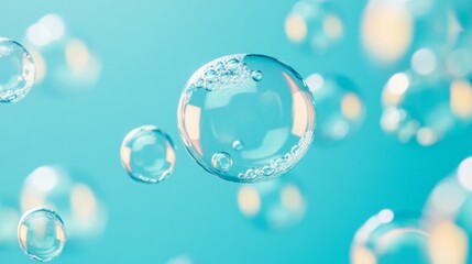 Bubbles Synchronizing with Beats, A lively party scene where bubbles burst in rhythm with music, set against a minimalist backdrop, creating an energetic yet simple atmosphere.