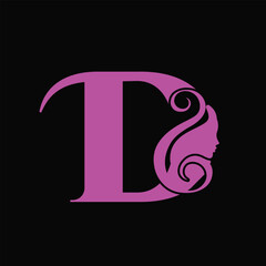 creative a 'D' beauty logo design