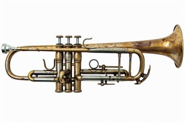 Trumpet on a white background