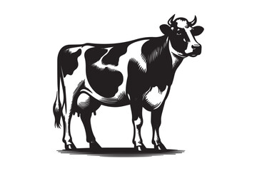 Cow silhouette vector illustration