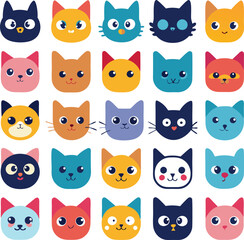Fototapeta premium seamless pattern with cat