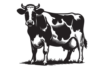 Cow silhouette vector illustration