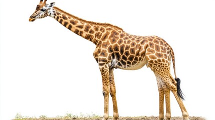 Isolated giraffe clipart with no background distractions on a white background © sa-photo