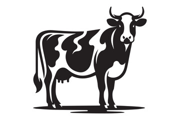Cow silhouette vector illustration