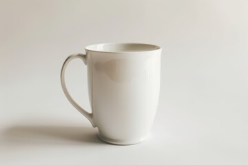 White mug on white background
