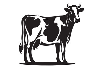 Cow silhouette vector illustration