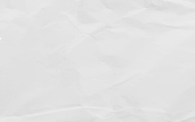 White crumpled craft paper texture as background. Light grey paper texture, Old vintage page or grunge vignette of old newspaper. Pattern rough art creased grunge letter with copy space for text.