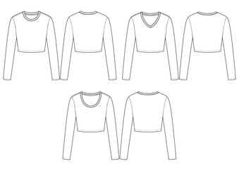 Fitted Cropped Women's long sleeve t-shirt