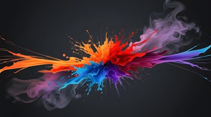 Obraz premium Flowing liquid and multicolored waves in an abstract pastel background generated by AI