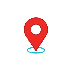 a Location icon vector illustration, isolated white background, 