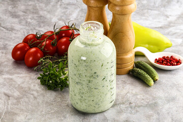 Fresh dietary detox cucumber smoothie