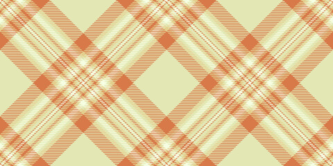 Veil pattern textile check, composition background seamless fabric. Abstract tartan texture plaid vector in light and orange colors.