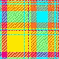 Mexico pattern background tartan, gorgeous check textile vector. Summertime fabric texture seamless plaid in bright and radioactive colors.