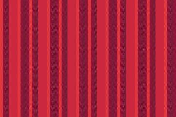 Detailed lines fabric vector, doodle background stripe pattern. Workshop textile texture vertical seamless in red and pink colors.