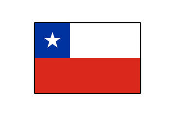 The flag of Chile features horizontal stripes of white and red, with a blue square and a white star in the canton. It symbolizes the country's identity and heritage.