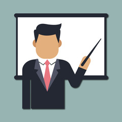 Business presentation vector icon.