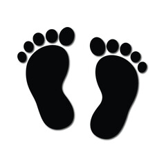 Vector symbol of baby footprints.