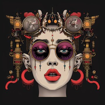 gorl with mechanisms on head 